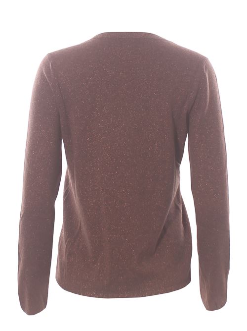 wool and cashmere lurex v-neck LA FILERIA | 57251/16805180